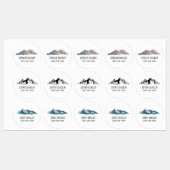 山岳地帯のシール名ラベル ラベル (シート)