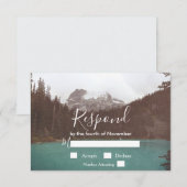 山岳湖木森林ウェディング RSVP (正面/裏面)