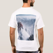 山岳登山家風景Tシャツ Tシャツ (裏面)