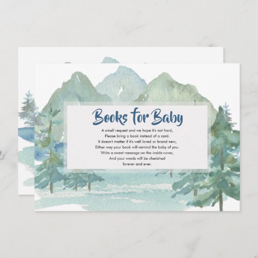 山岳素朴冒険本ベビー エンクロージャーカード (正面/裏面)