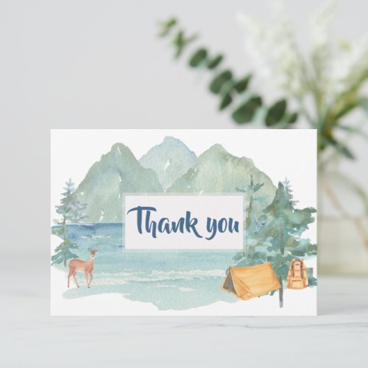 山岳素朴冒険50th誕生日ありがとう サンキューカード (スタンド正面)