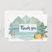 山岳素朴冒険50th誕生日ありがとう サンキューカード (正面/裏面)