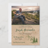 山岳素朴卒業招待状 招待状 (正面)