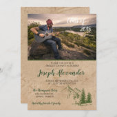 山岳素朴卒業招待状 招待状 (正面/裏面)