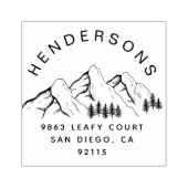 山岳素朴名前をカスタムする差出人住所 ラバースタンプ (インプリント)