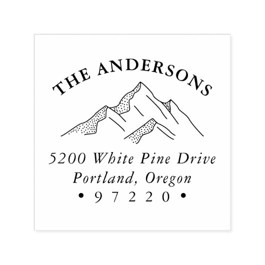 山岳素朴差出人住所 セルフインキングスタンプ (デザイン)