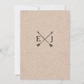 山岳素朴結婚式招待状 招待状 (裏面)