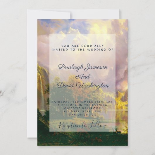 山岳結婚式招待状 招待状 (正面)