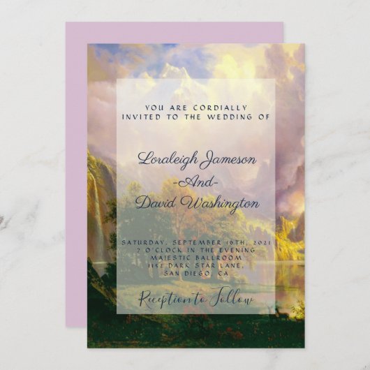 山岳結婚式招待状 招待状 (正面/裏面)