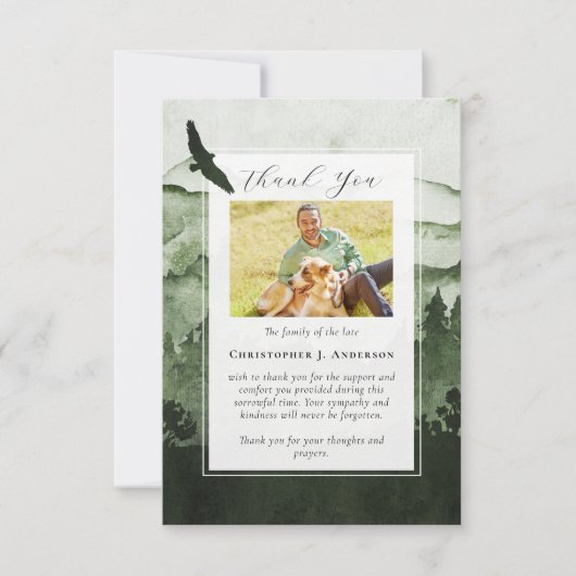 山岳自然写真悔やみや弔慰葬儀記念館 サンキューカード (正面)