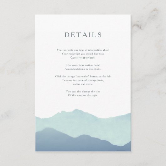 山岳部挿入カード エンクロージャーカード (正面)