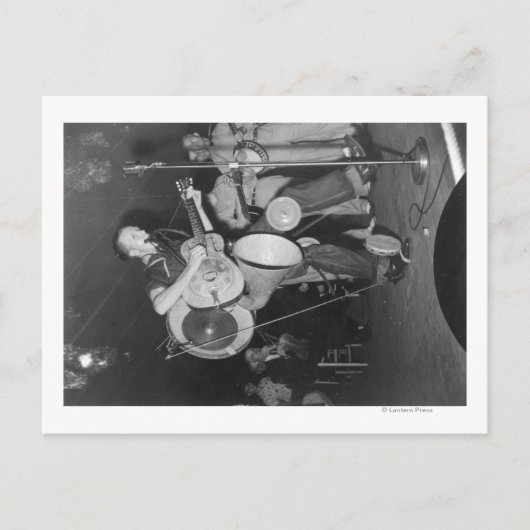 山岳音楽祭での一人バンド ポストカード (正面)