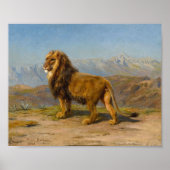 山岳風景のライオン | ロザ・ボヌール ポスター (正面)