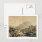 山岳風景、c.1780 (灰色と茶色の洗剤) ポストカード (正面/裏面)