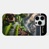 山峡のトラクター iPhoneケース (裏面横)