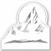 山峰のスケッチ シール (正面)
