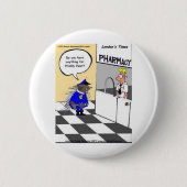 山嵐おもしろい警察ギフトティ&収集品 缶バッジ (正面)