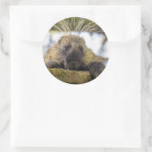 山嵐の木の切り株 ラウンドシール (バッグ)