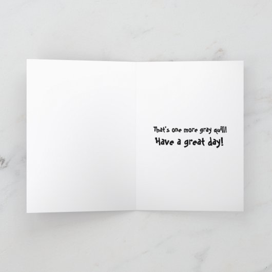 山嵐フォトおもしろい誕生日 カード (内部)