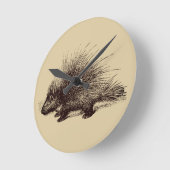 山嵐ヴィンテージイラストレーション ラウンド壁時計 (傾斜)