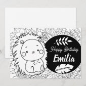 山嵐子供の誕生日フローラ彩色 シーズンカード (正面/裏面)