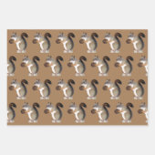 山嵐、リスと子鹿 ラッピングペーパーシート (正面2)