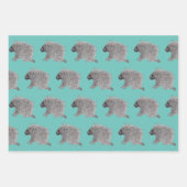 山嵐、リスと子鹿 ラッピングペーパーシート (正面)