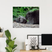 山嵐 – 母とベビー ポスター (ホームオフィス)