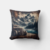 山川景観によるヴィンテージ車 クッション (正面)