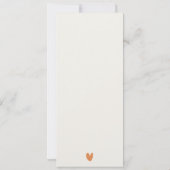 山川滝の秋の風景 ウェディング メニュー カード (裏面)