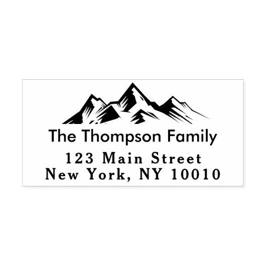 山差出人住所ファミリー名カスタム ラバースタンプ (インプリント)