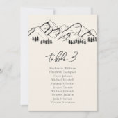 山座席図カードパインツリーアウトドア 招待状 (正面)