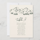 山座席図カードパインツリーアウトドア 招待状 (正面)