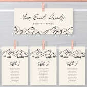 山座席図カードパインツリーアウトドア 招待状