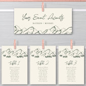 山座席図カードパインツリーアウトドア 招待状