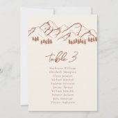 山座席図カードパインツリーアウトドア 招待状 (正面)