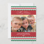 山形とストライプのクリスマス挨拶 シーズンカード (正面)