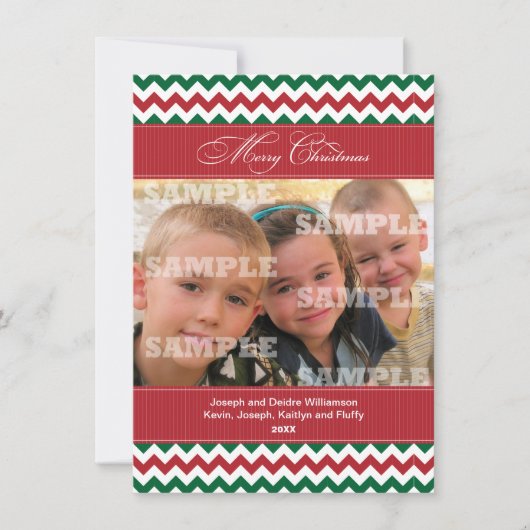 山形とストライプのクリスマス挨拶 シーズンカード (正面)