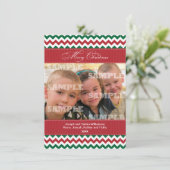 山形とストライプのクリスマス挨拶 シーズンカード (スタンド正面)