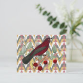 山形とヴィンテージ赤い鳥 ポストカード (スタンド正面)