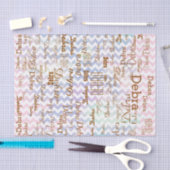 山形と名前を使った創造パーソナライズされた力 薄葉紙 (クラフト)