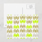 山形のジオメトリ抽象芸術ネオンパターン ポストカード (正面/裏面)