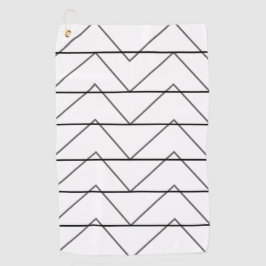 山形のストライプパターン ゴルフタオル