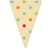 山形のストライプ水玉模様旗 バンティングフラッグ (第2の旗)