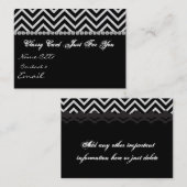 山形のデザイン名きらきら光る刺テンプレート 名刺 (正面/裏面)