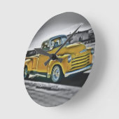 山形のピックアップ ラウンド壁時計 (傾斜)