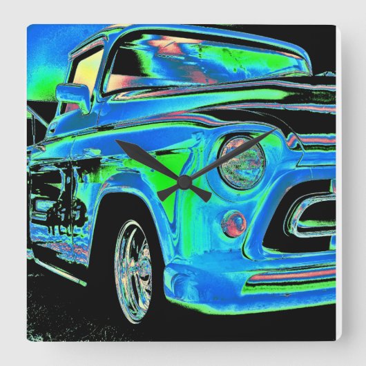 山形の時計 スクエア壁時計 (正面)