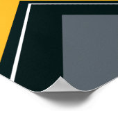 山形の矢印ジオメトリックデザイン ポスター (角)