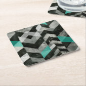 山形の除外II スクエアペーパーコースター (アングル)