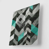 山形の除外II スクエア壁時計 (傾斜)